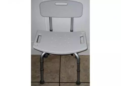 Bathroom Safety Shower Tub Bench Chair with Back - $20 (
